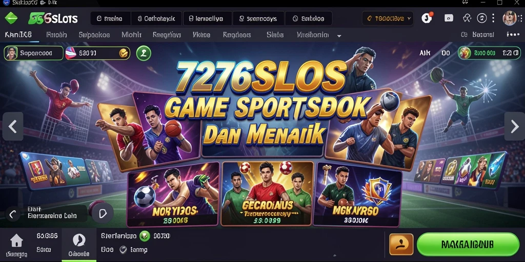 Tangkapan layar gameplay <strong>7276SLOTS</strong> menampilkan taruhan olahraga yang seru.