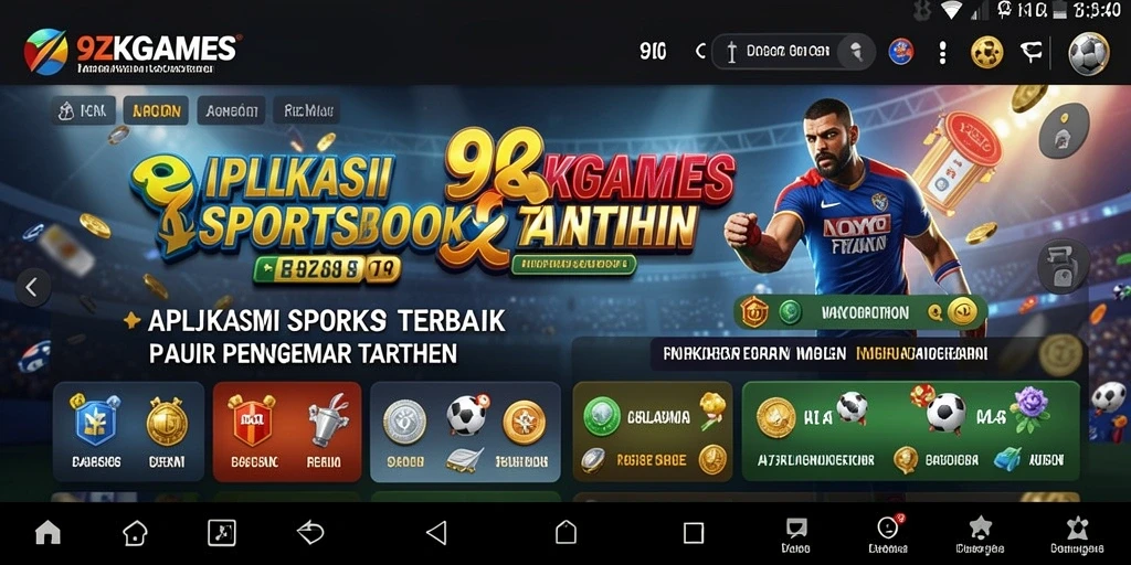 Tampilan gameplay Sportsbook yang interaktif dan menarik.