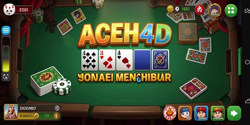 Tampilan permainan domino yang seru dan interaktif di ACEH4D.