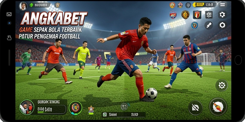 Tampilkan aksi seru di ANGKABET dalam pertandingan sepak bola.