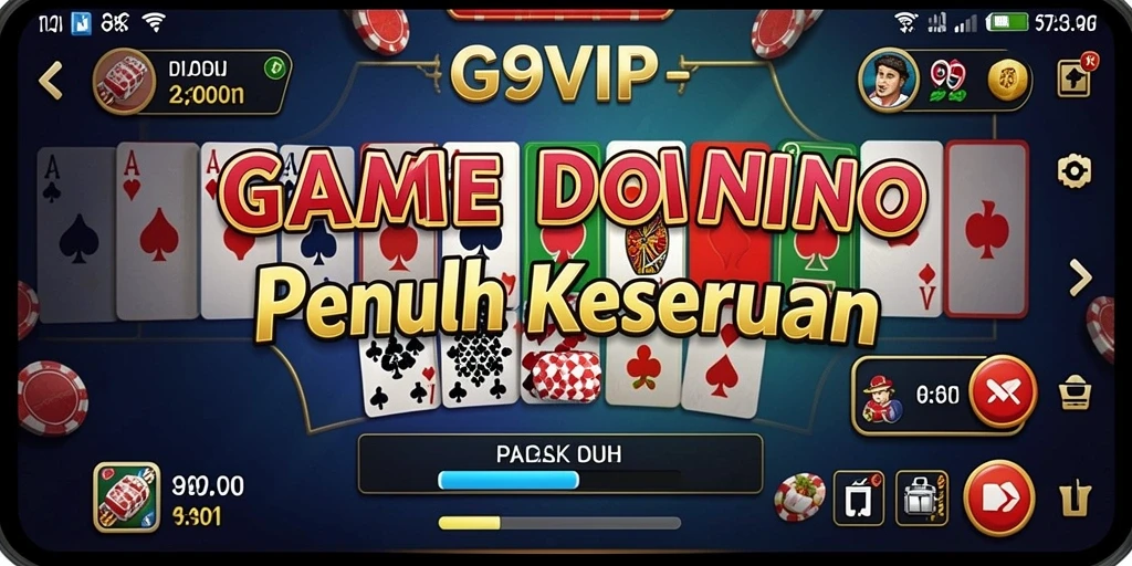 Tampilan gameplay G9VIP yang menarik saat bermain domino.