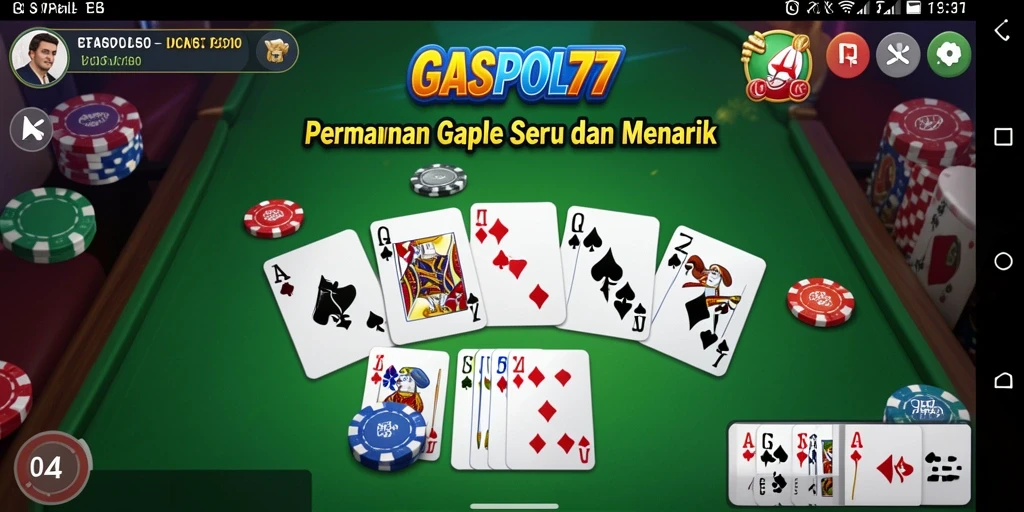 Tampilan menarik dari gameplay Gaple GASPOL77.