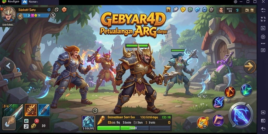 Gameplay GEBYAR4D yang mendebarkan dan penuh aksi.