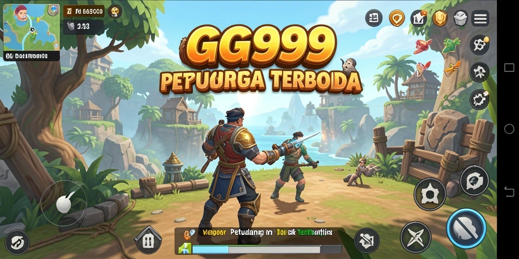 Screenshot gameplay GG999 menampilkan aksi eksplorasi di dunia terbuka.
