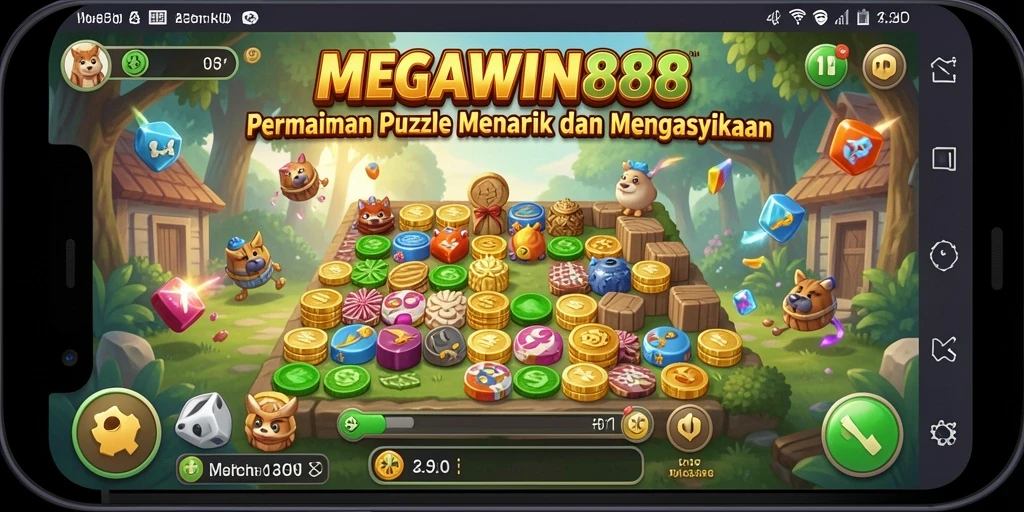 Screenshot gameplay MEGAWIN888 dengan puzzle yang menantang.