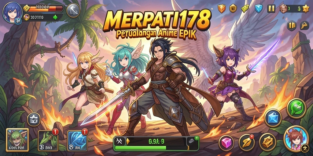 Tampilan gameplay yang menarik dari MERPATI178 dengan karakter Anime ikonik.