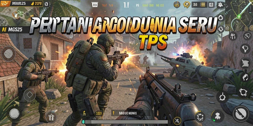 Screenshot gameplay MG525 menampilkan aksi seru di arena TPS.