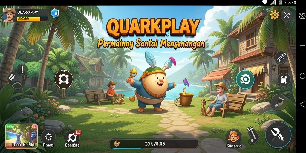 Screenshot menunjukkan gameplay seru dan interaktif dari QUARKPLAY.