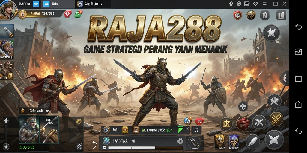 Tampilan gameplay menampilkan strategi perang yang mendebarkan.
