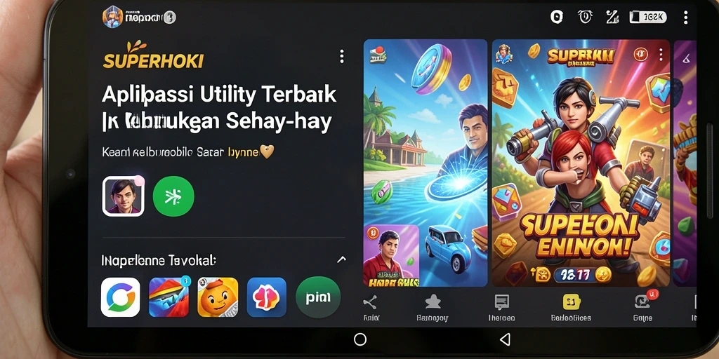 Tampilan utama SUPERHOKI yang menawan dan informatif.