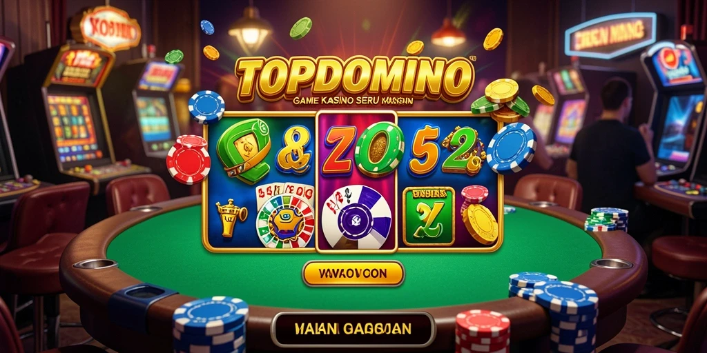 Tampilan gameplay seru di TOPDOMINO yang penuh aksi Kasino.