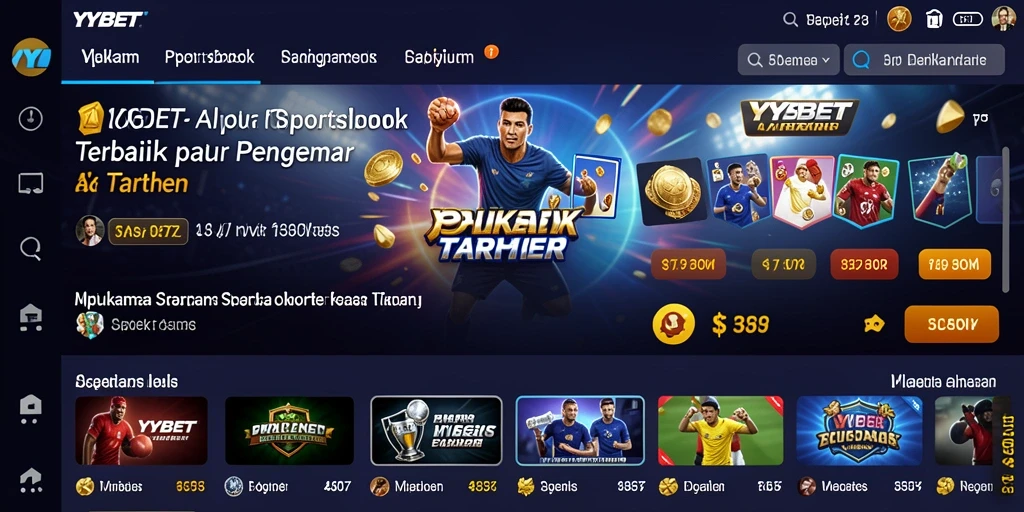 Tampilan gameplay taruhan olahraga di aplikasi YYBET.